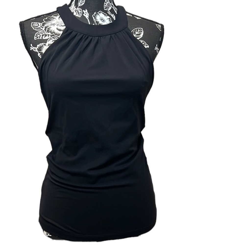 Bordeaux Los Angeles high neck, sleeveless top M/L